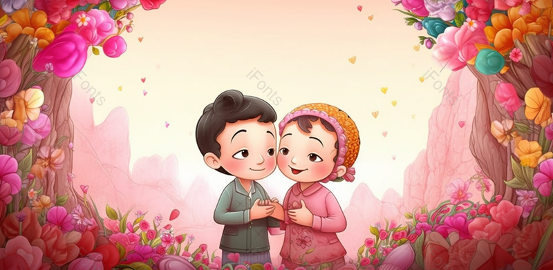 粉色温馨花卉背景插画儿童手绘,插画/手绘图,插画/手绘图库,插画/手绘图下载,插画/手绘